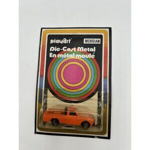 PlayArt Meridian Mazda pick up Die Cast Metal Yellow On Card UnPunched Hong Kong